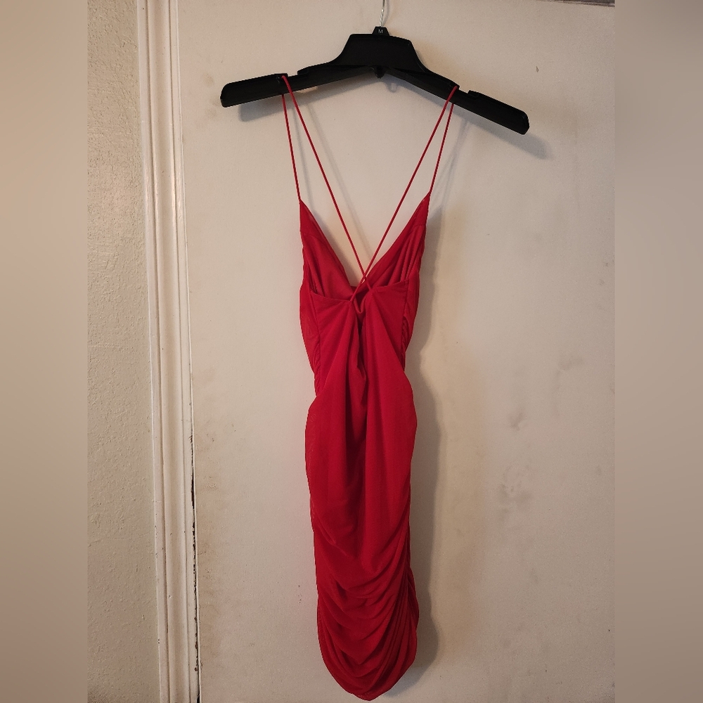 Red Bodycon Mini Dress - Picture 3 of 3